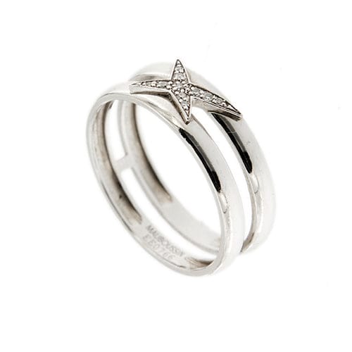 Bague Mauboussin Divine Star - Bague étoile en or blanc 18 ct et diamants 58 Facettes 38565