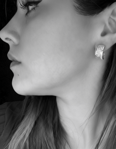 Boucles d'oreilles Boucles d’oreilles - Or blanc et diamants 58 Facettes