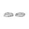 Boucles d'oreilles Boucles d'oreilles créoles en or blanc 18 carats et diamants 58 Facettes 3876022CN