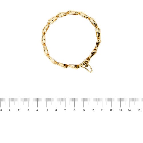 Bracelet Bracelet Tank vintage à bande en or rose 18 ct 58 Facettes 38835