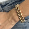 Bracelet Bracelet Tank vintage à bande en or rose 18 ct 58 Facettes 38835