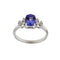 Bague Bague en or blanc 18 ct avec tanzanite et diamants 58 Facettes 38890