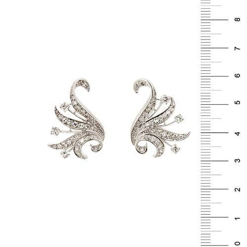 Boucles d'oreilles Boucles d'oreilles puces en or blanc 18 carats et diamants 58 Facettes 38923