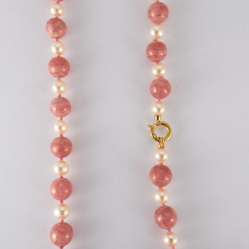 Collier Sautoir Rhodochrosites Perles 58 Facettes DV0162-6