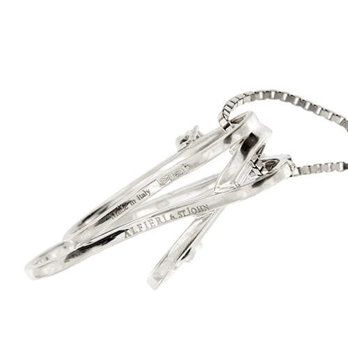 Collier Alfieri & St. John - Collier maille vénitienne en or blanc 18 kt et diamants 58 Facettes 38968