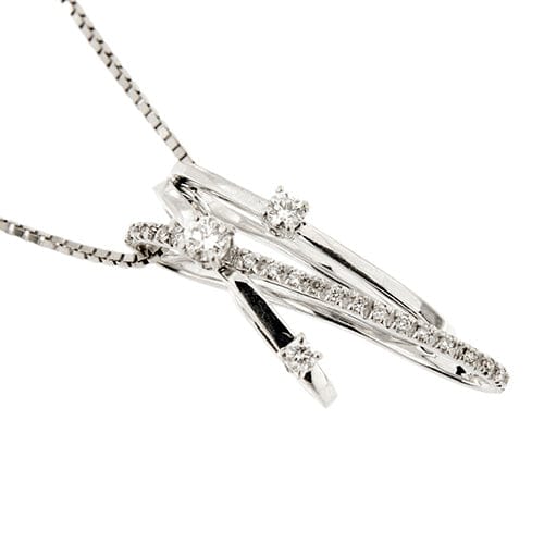 Collier Alfieri & St. John - Collier maille vénitienne en or blanc 18 kt et diamants 58 Facettes 38968