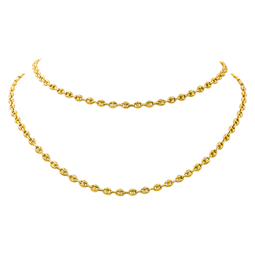 Collier Collier maille grain de café en or jaune 18 carats 58 Facettes 3903576CN