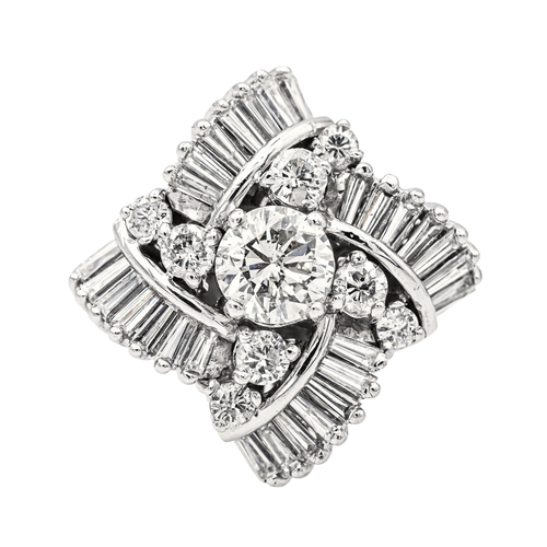 Bague 55 Bague Or blanc Diamant 58 Facettes 3904032CN