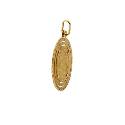 Pendentif Pendentif rond en or jaune 18 ct avec pièce 20 francs suisses 58 Facettes 39066