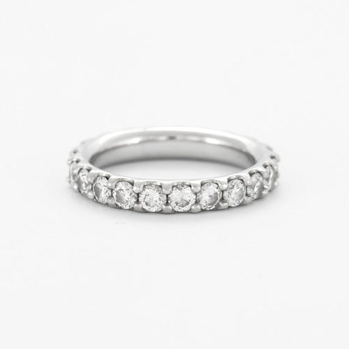 Bague 53 Alliance en Platine et Diamants 58 Facettes