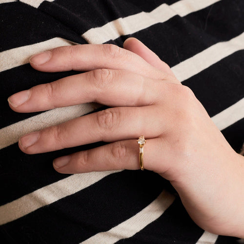 Bague 49 Bague Solitaire Or Jaune 58 Facettes DV0409-5