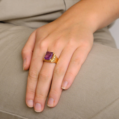 Bague 59 Bague pierre violette 58 Facettes DV0099-8