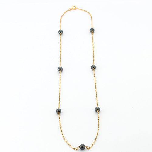 Collier Collier Perles D'hématite Or Jaune 58 Facettes DV0222-22
