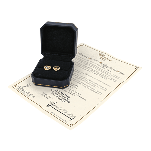 Boucles d'oreilles Chopard Happy Diamonds Icons - Boucles d’oreilles puces en or jaune et diamants 58 Facettes 3951646CN