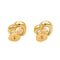 Boucles d'oreilles Chopard Happy Diamonds Icons - Boucles d’oreilles puces en or jaune et diamants 58 Facettes 3951646CN