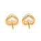 Boucles d'oreilles Chopard Happy Diamonds Icons - Boucles d’oreilles puces en or jaune et diamants 58 Facettes 3951646CN