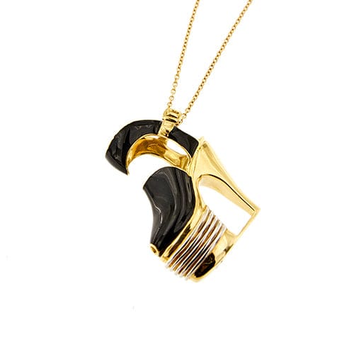 Collier Salvatore Ferragamo New Renaissance - Collier long 81 cm en or jaune 18 carats 58 Facettes 39527