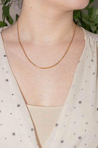 Collier Collier - Chaîne maille forçat en or rose 18 carats 58 Facettes 3954552RV