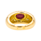 Bague 52 Bague en or jaune 18 carats avec rubis cabochon et diamants 58 Facettes 3954561RV