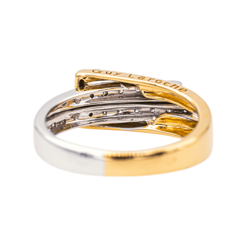 Bague 57 Guy Laroche - Bague en or jaune et blanc 18 carats et diamants 58 Facettes 3956321CN