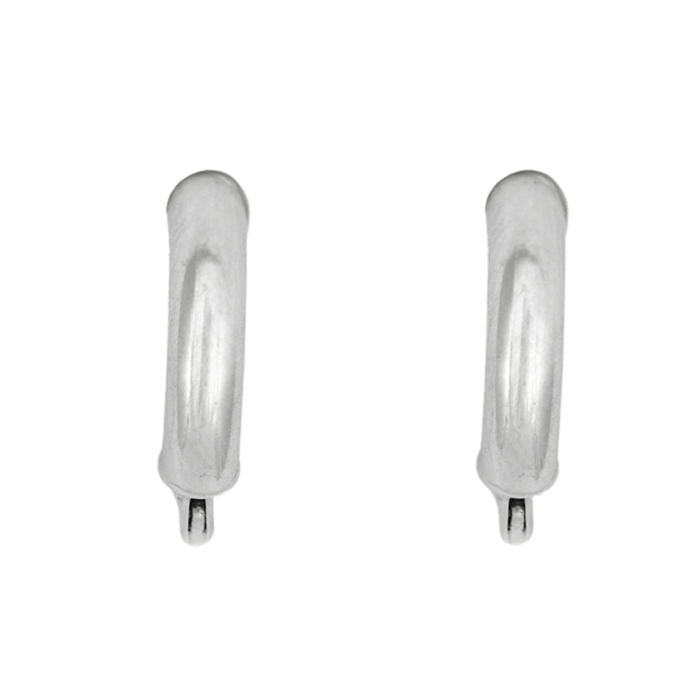 Boucles d'oreilles Boucles d'oreilles créole bombée en or blanc 58 Facettes LP797