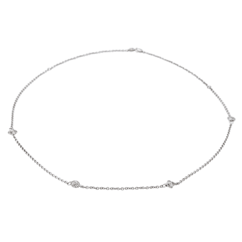 Collier Collier en or blanc 18 carats serti de diamants 58 Facettes 3970466CN
