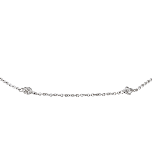 Collier Collier en or blanc 18 carats serti de diamants 58 Facettes 3970466CN