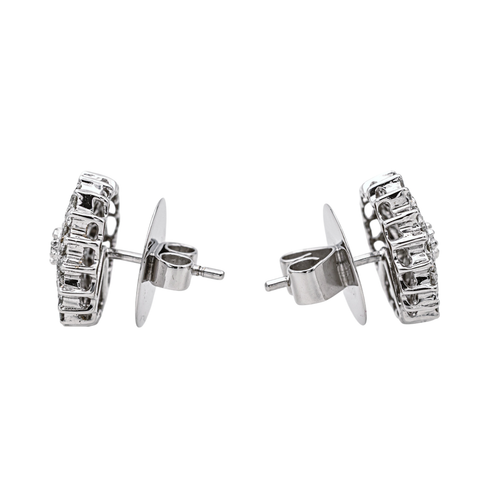 Boucles d'oreilles Boucles d’oreilles puces en or blanc 18 carats et diamants 58 Facettes 3970467CN