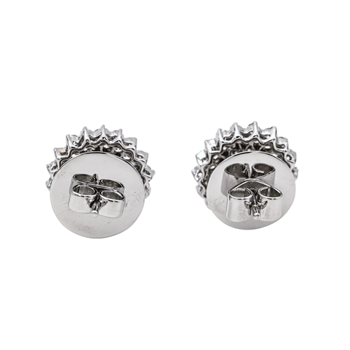 Boucles d'oreilles Boucles d’oreilles puces en or blanc 18 carats et diamants 58 Facettes 3970467CN