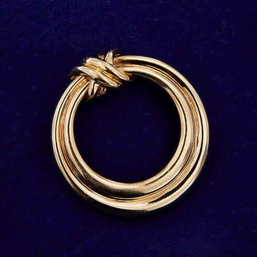 Broche Tiffany & Co. - Broche ronde à nœud en or jaune 18 ct 58 Facettes 39787