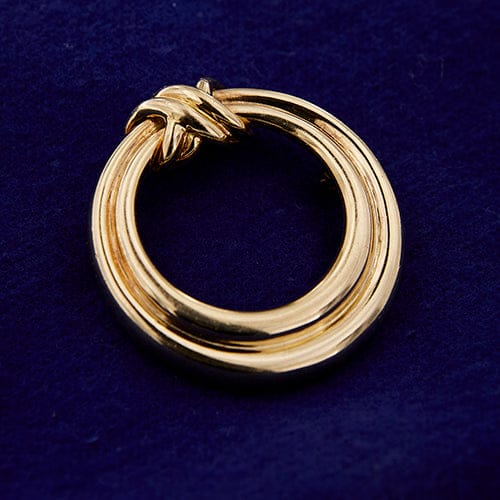 Broche Tiffany & Co. - Broche ronde à nœud en or jaune 18 ct 58 Facettes 39787