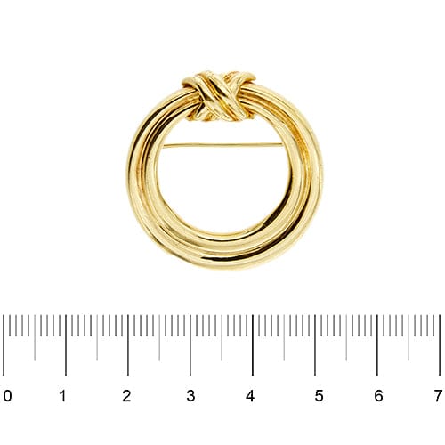 Broche Tiffany & Co. - Broche ronde à nœud en or jaune 18 ct 58 Facettes 39787