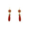 Boucles d'oreilles Boucles d'oreilles pendantes en or jaune 18 ct et coraux 58 Facettes 39795