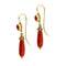 Boucles d'oreilles Boucles d'oreilles pendantes en or jaune 18 ct et coraux 58 Facettes 39795