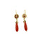 Boucles d'oreilles Boucles d'oreilles pendantes en or jaune 18 ct et coraux 58 Facettes 39795