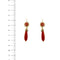 Boucles d'oreilles Boucles d'oreilles pendantes en or jaune 18 ct et coraux 58 Facettes 39795
