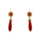Boucles d'oreilles Boucles d'oreilles pendantes en or jaune 18 ct et coraux 58 Facettes 39795