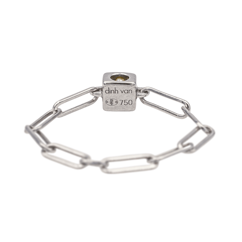 Bague 50 Dinh Van Le Cube - Bague en or blanc avec diamant 58 Facettes 3980696RV