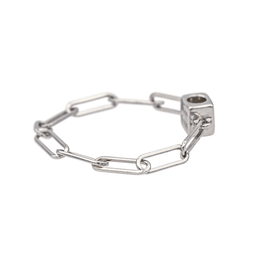 Bague 50 Dinh Van Le Cube - Bague en or blanc avec diamant 58 Facettes 3980696RV