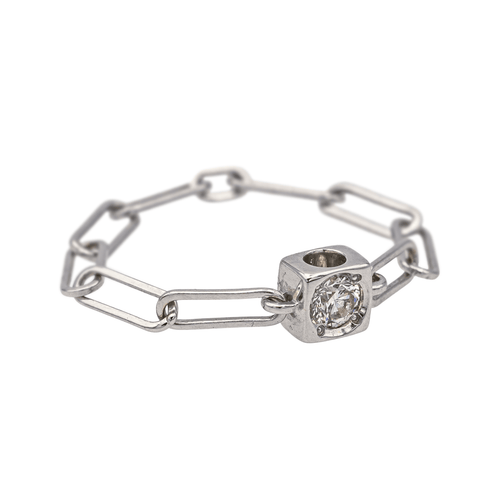 Bague 50 Dinh Van Le Cube - Bague en or blanc avec diamant 58 Facettes 3980696RV