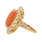 Bague 52 Bague en or jaune 18 carats avec corail et diamants 58 Facettes 3981318RV