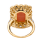 Bague 52 Bague en or jaune 18 carats avec corail et diamants 58 Facettes 3981318RV