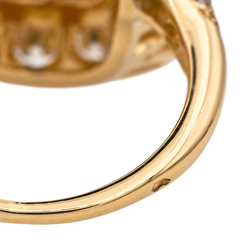 Bague 52 Bague en or jaune 18 carats avec corail et diamants 58 Facettes 3981318RV