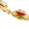 Bracelet Bracelet à maillons ovales en or jaune 18 carats et corail rouge 58 Facettes 39982