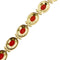 Bracelet Bracelet à maillons ovales en or jaune 18 carats et corail rouge 58 Facettes 39982