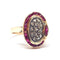 Bague 55 Bague rubis diamants or rose 58 Facettes