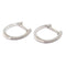 Boucles d'oreilles Boucles créoles diamants or blanc 58 Facettes