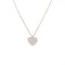 Collier Collier Coeur pavage diamants or blanc 58 Facettes