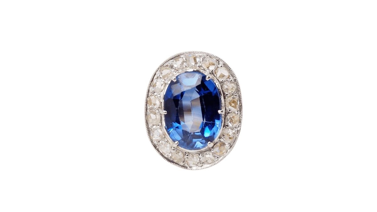 Saphir Mandarine Verneuil Trillion 10x10x10mm - Créé En Labo - Qualité Joaillerie