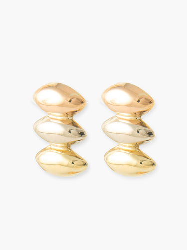 Boucles d'oreilles Boucles d'oreilles vintage en or jaune, rose et blanc 18k 58 Facettes 120026